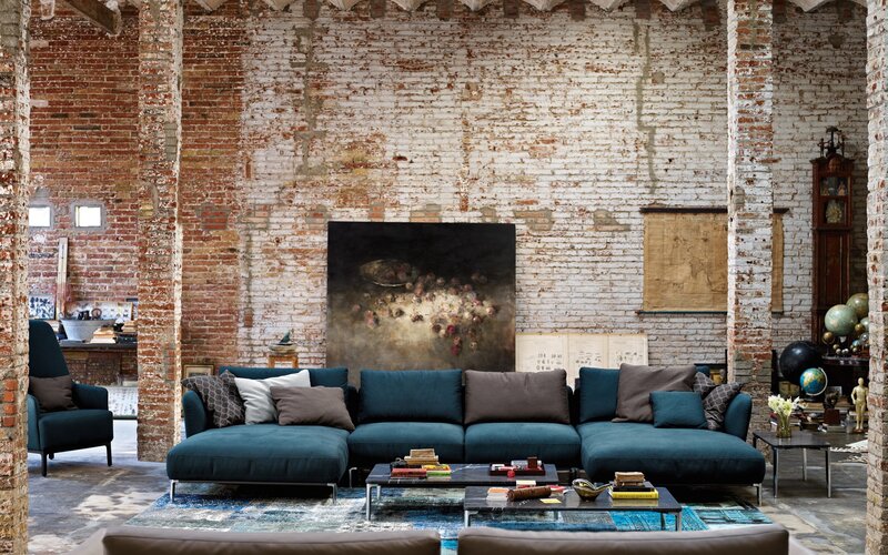 Blue Sectional Sofa