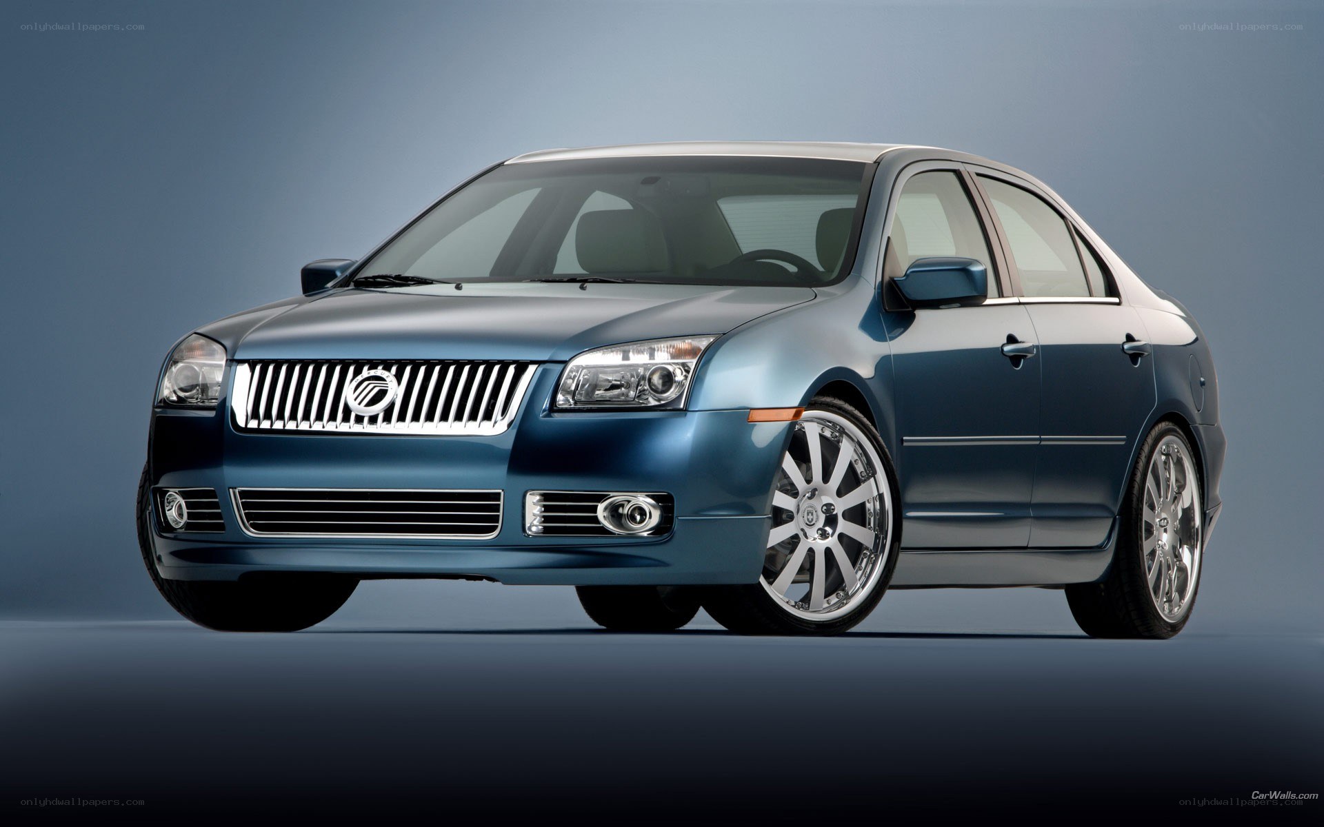 blue sedan car