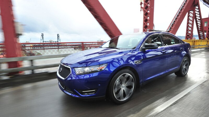 Blue Sedan Car — Dynamic, Afternoon, Photograph, Bridge, Cityscape, Raindrops