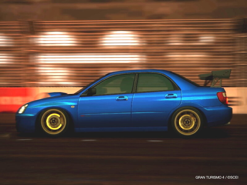 Blue Sedan Car — Dynamic, Night