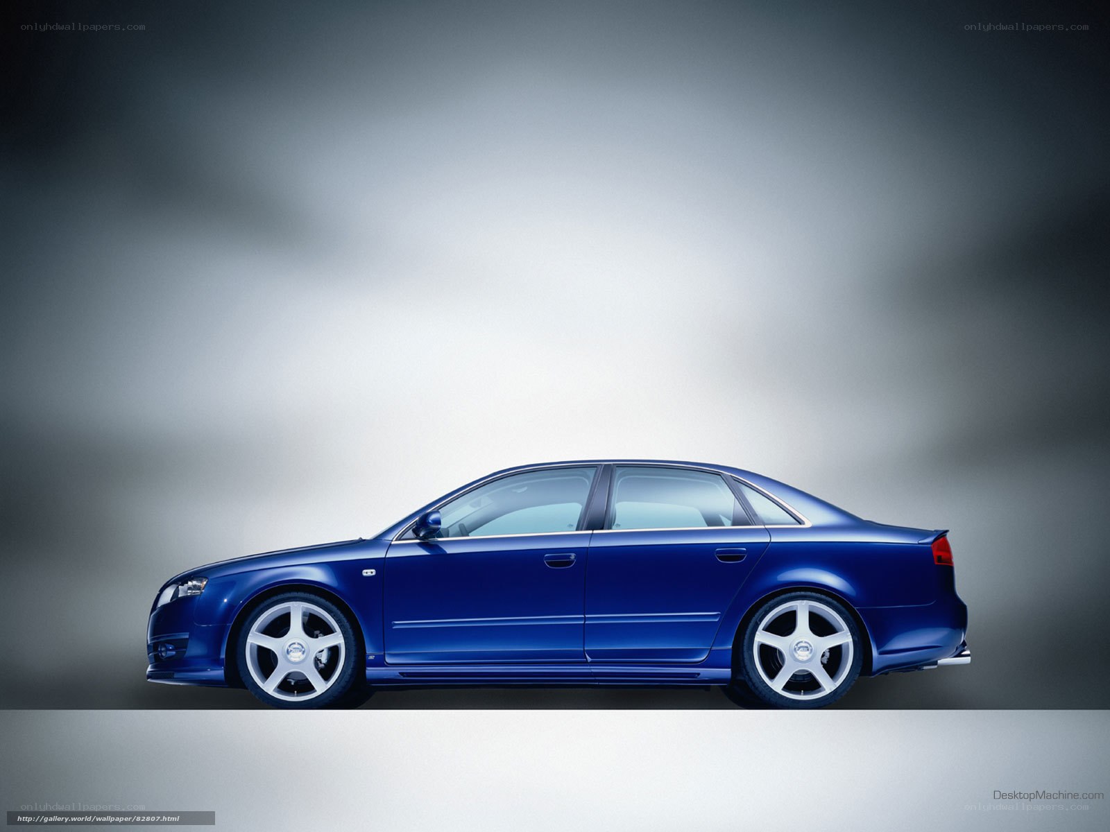 blue sedan car side view