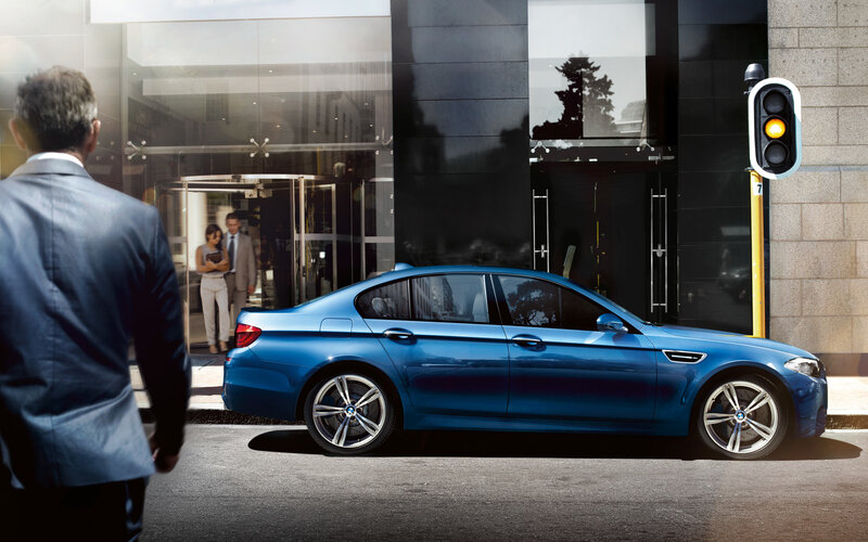 Blue Sedan Car — Urban