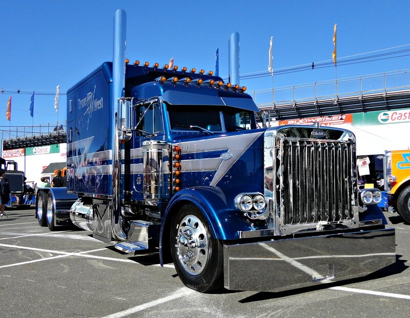 Blue Semi-truck — Bright