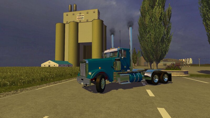 Blue Semi-truck — Calm, Afternoon, 3d Render