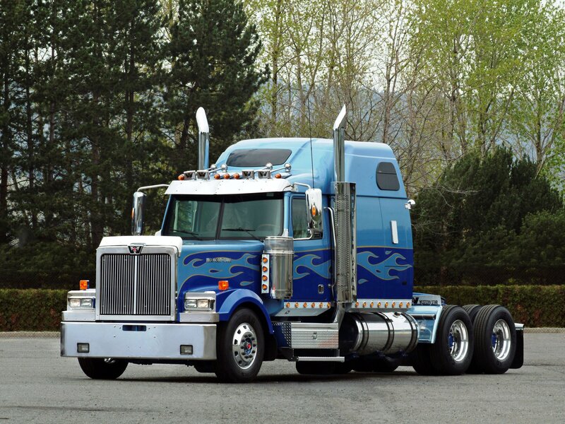 Blue Semi-truck — Calm, Spring