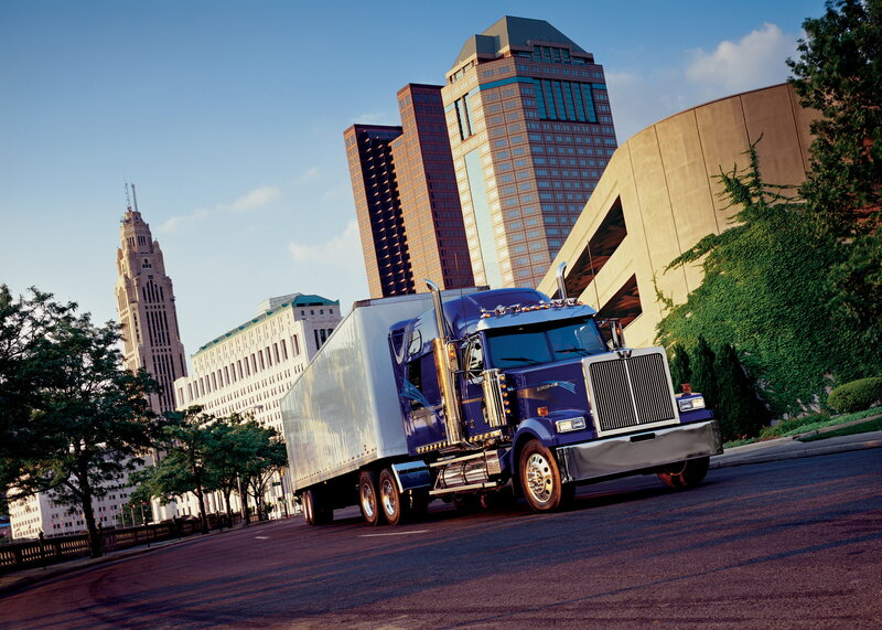 Blue Semi-truck — Dramatic, Afternoon, Photograph