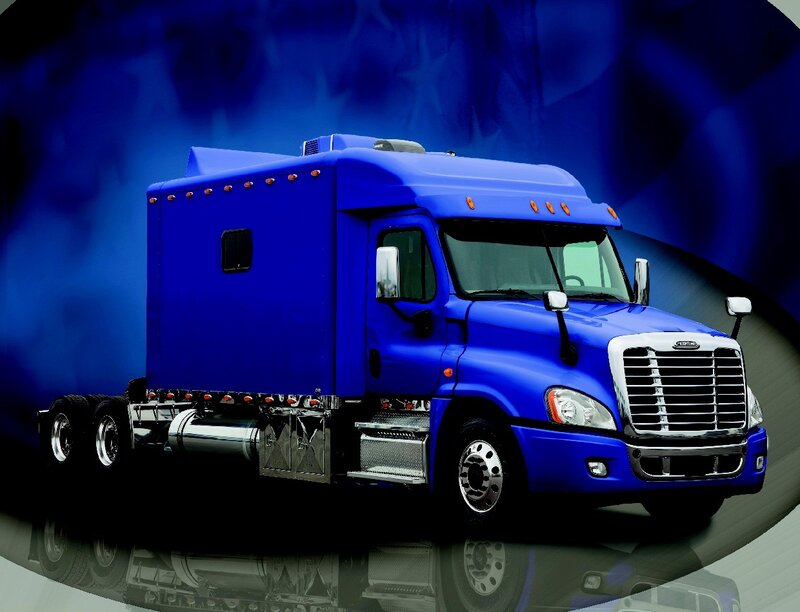 Blue Semi-truck — Dramatic, Photograph