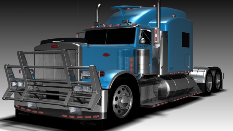 Blue Semi-truck — Neutral, 3d Render