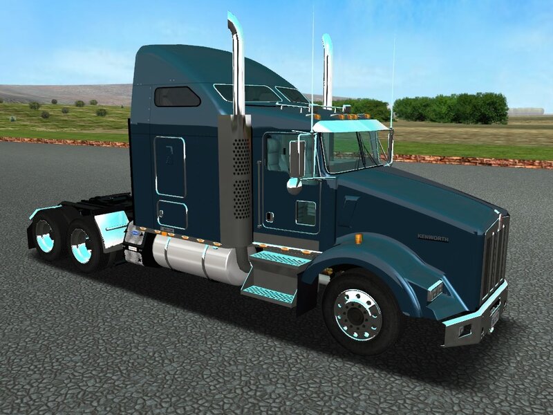 Blue Semi-truck — Neutral