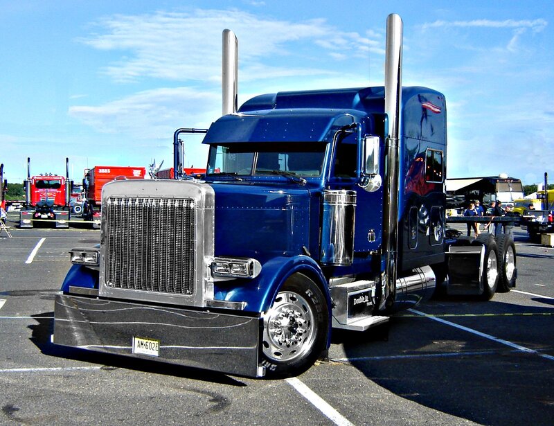 Blue Semi-truck — Outdoor