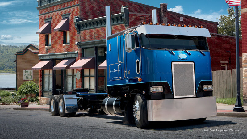Blue Semi-truck — Serene