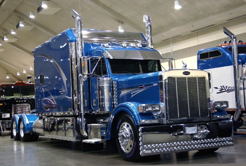 Blue Semi-truck — Showcase