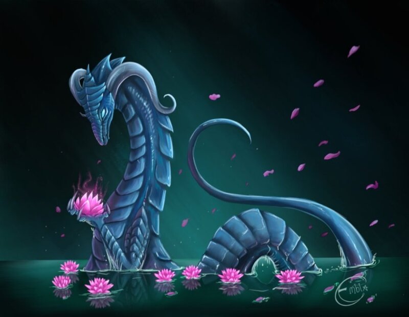 Blue Serpent in Water