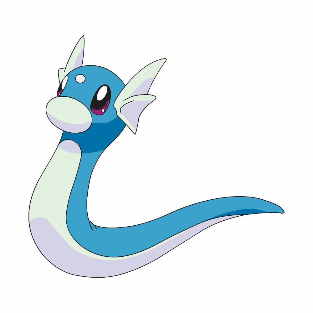 Blue serpentine Pokémon