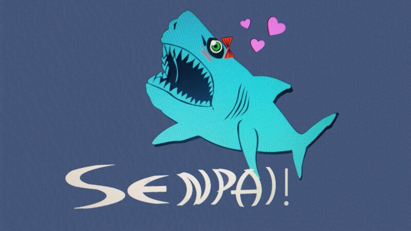 Blue Shark with Hearts