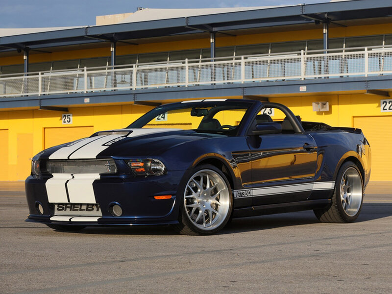 Blue Shelby GT350 Convertible
