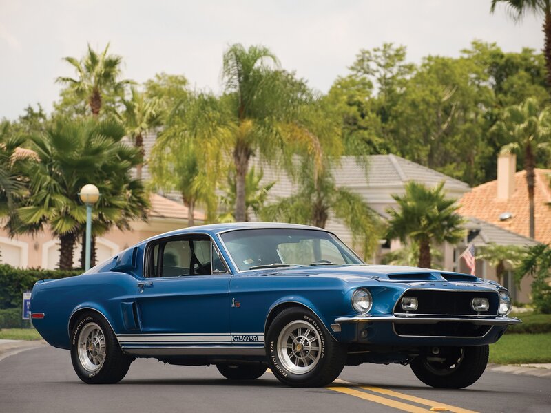 Blue Shelby GT500KR Mustang