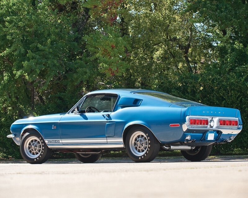 Blue Shelby GT500KR Mustang