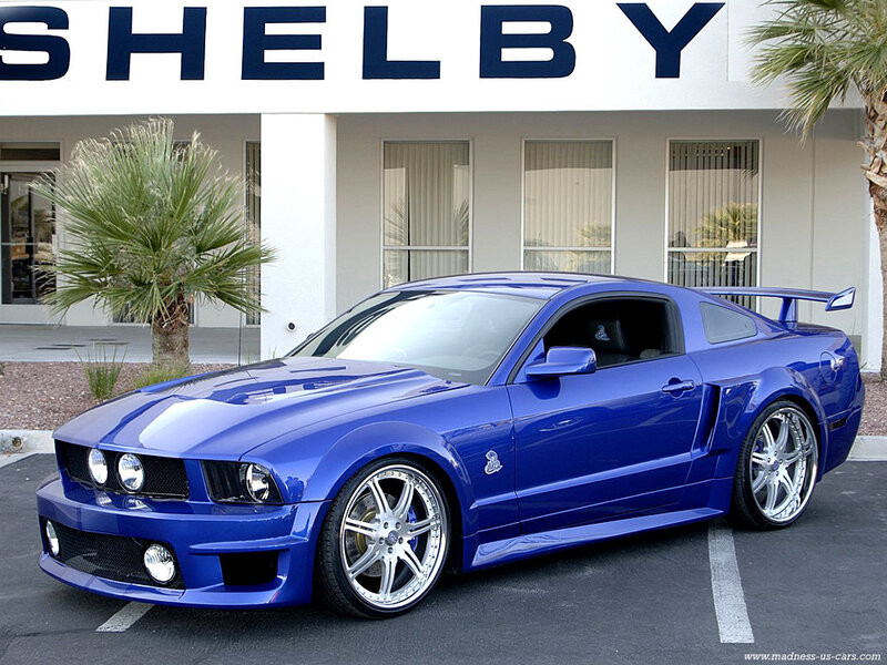 Blue Shelby Mustang car