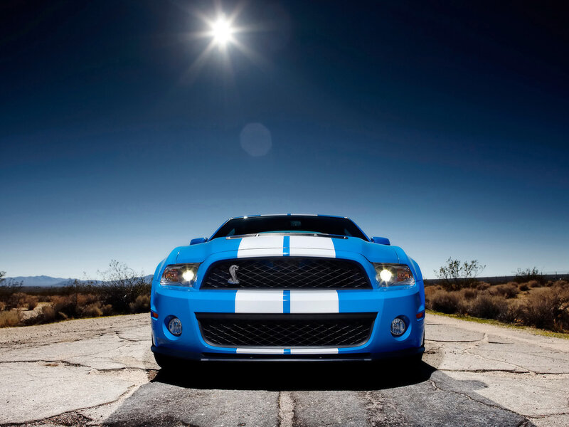 Blue Shelby Mustang — Dramatic, Afternoon, Photograph, Sun