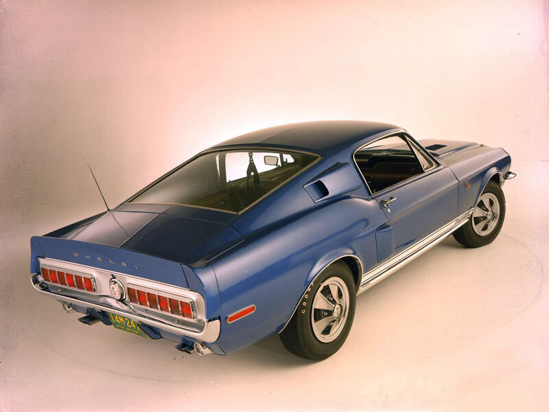 Blue Shelby Mustang muscle car
