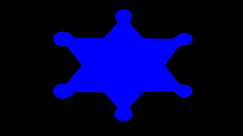 blue sheriff star icon