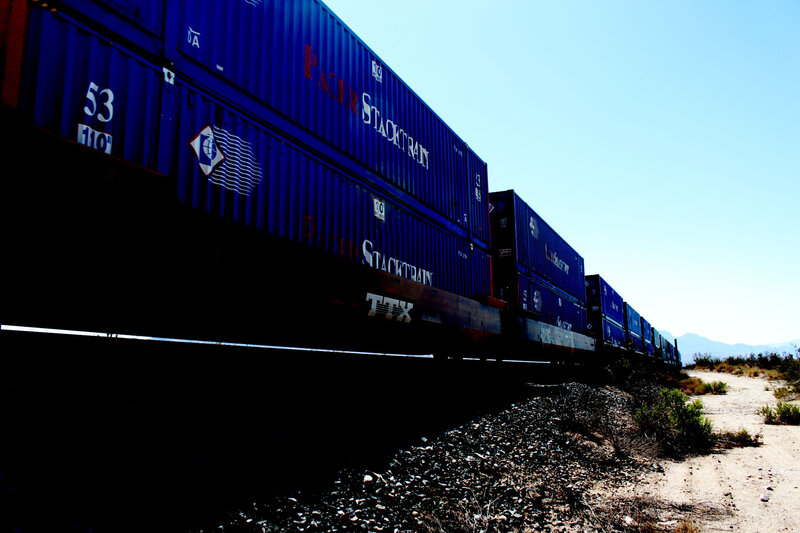 Blue Shipping Containers
