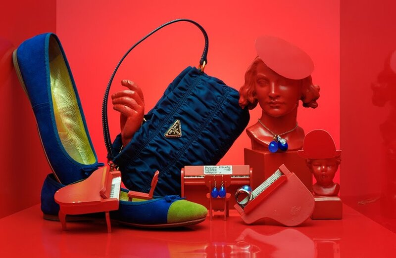 Blue Shoe and Handbag