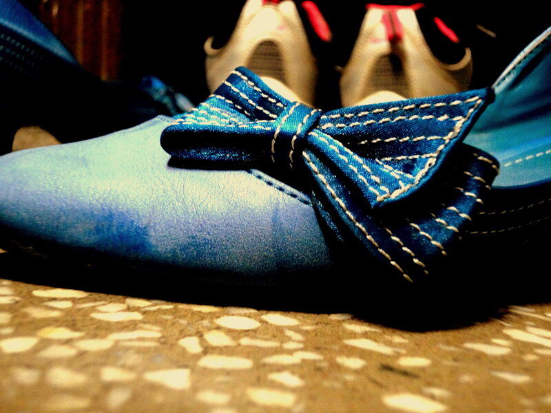 Blue Shoe with Bow