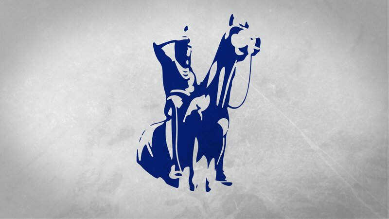 Blue Silhouette of Knight