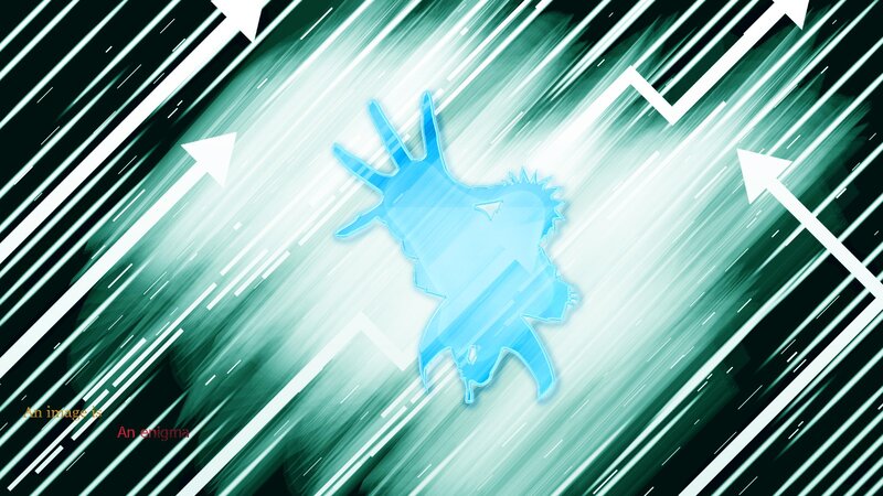 blue silhouette with arrows