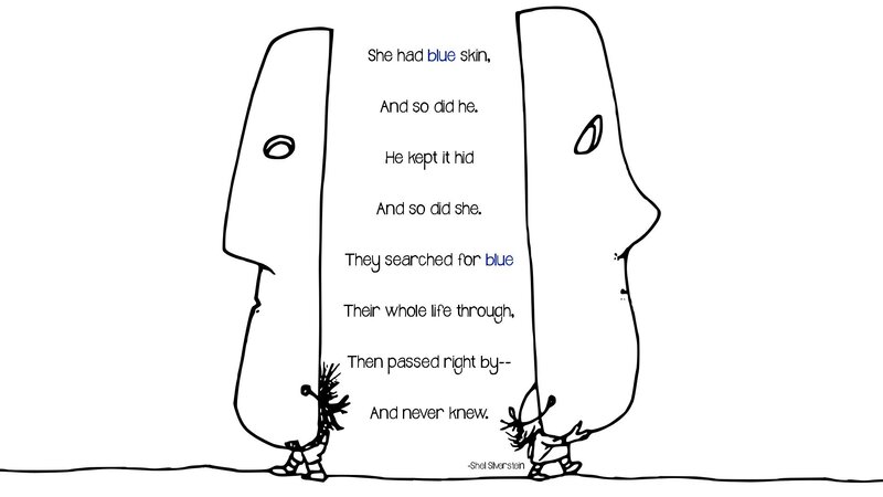 Blue Skin Poem Illustration