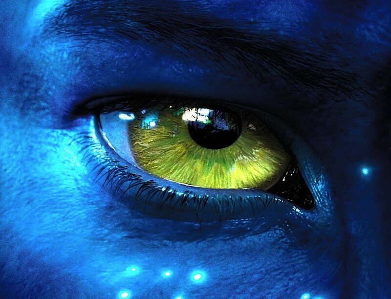 blue-skinned alien eye