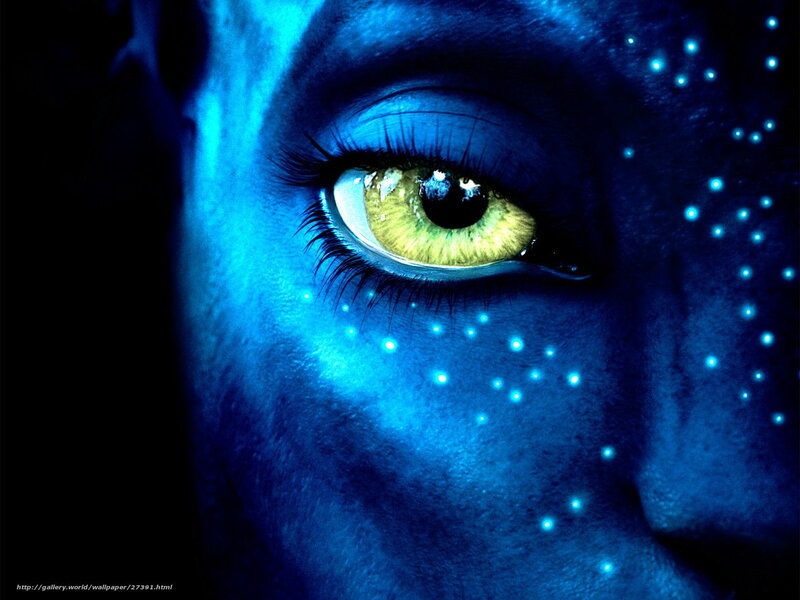 Blue-skinned Alien Eye — Blue