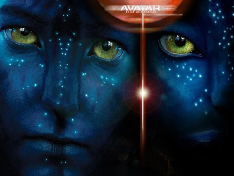 Blue-skinned Alien Face — Blue, Dramatic, Night