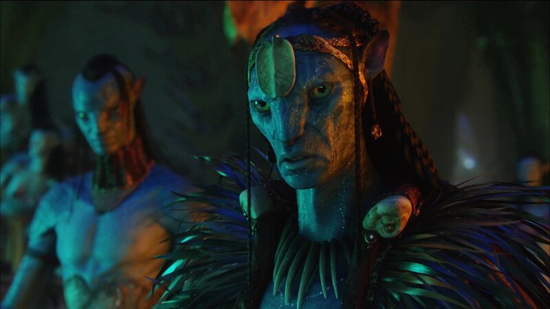 Blue-skinned Alien Warrior — Blue, Dramatic, Night