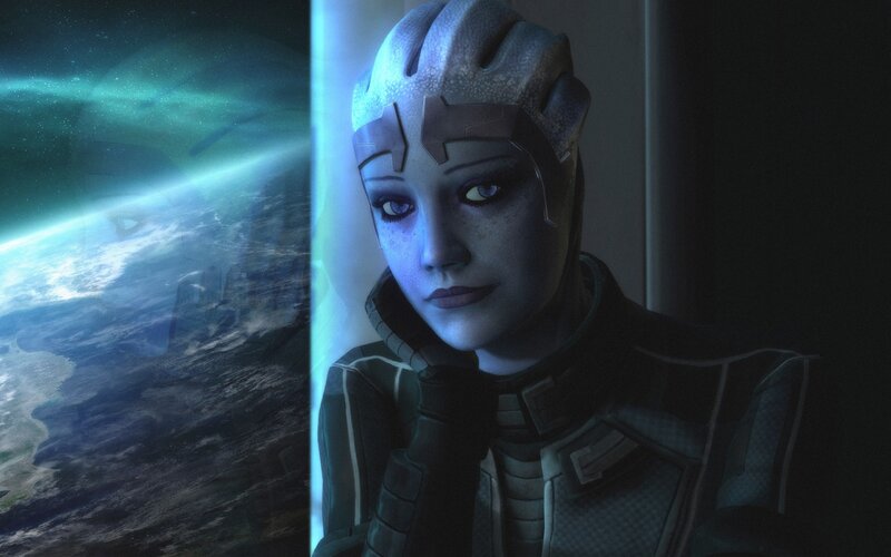 Blue-skinned Alien Woman — Blue, Dramatic, 3d Render, Planet