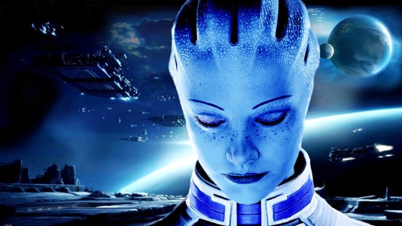 Blue-skinned Alien Woman — Blue, Dramatic, Night
