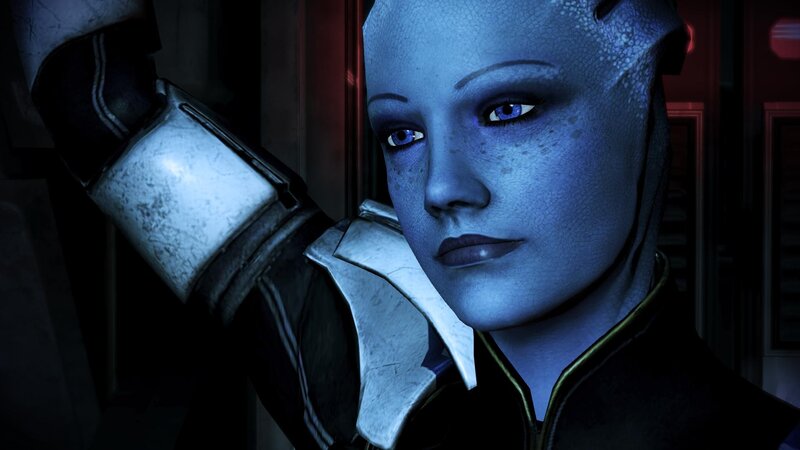 Blue-skinned Alien Woman — Blue, Serious, Night, 3d Render, Armor