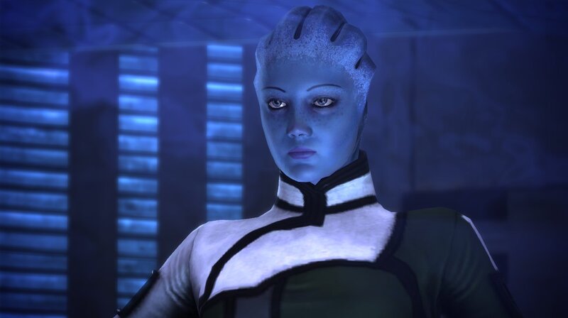 Blue-skinned Alien Woman — Blue, Serious, Night, 3d Render, Uniform