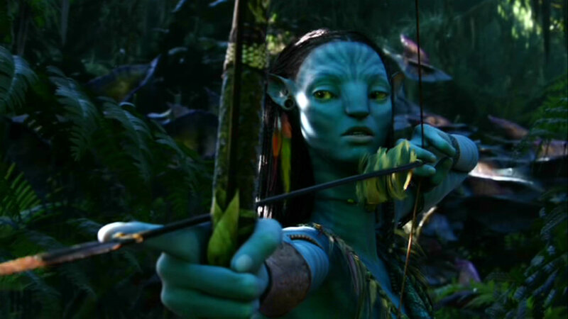 Blue-skinned Alien Woman — Green