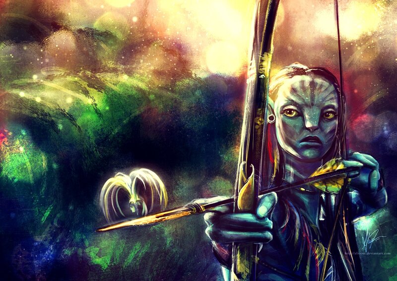 Blue-skinned Archer — Green