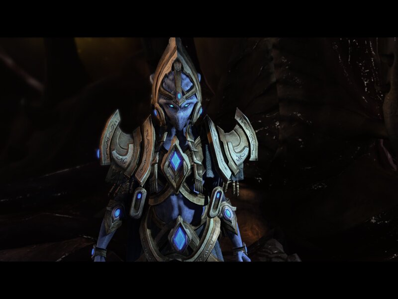 blue-skinned armored character