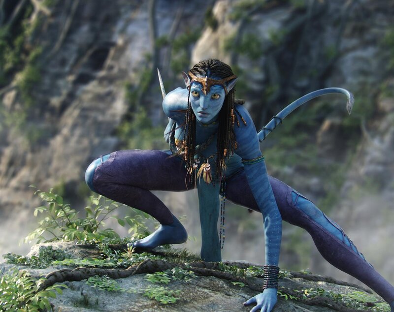 Blue-skinned Avatar — Blue, Alert, Afternoon, 3d Render