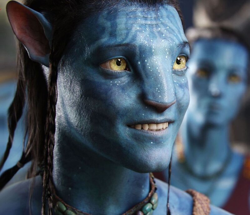 Blue-skinned Avatar — Blue, Calm, 3d Render
