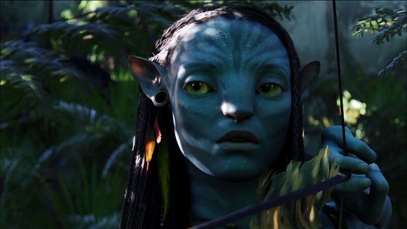 Blue-skinned Avatar — Blue, Serious, Afternoon