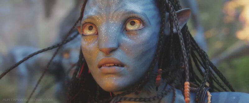 Blue-skinned Avatar Character — Blue, Intense