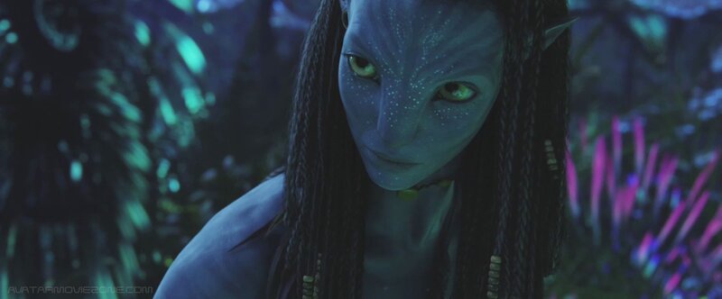 Blue-skinned Avatar Female — Blue, Mysterious, Night