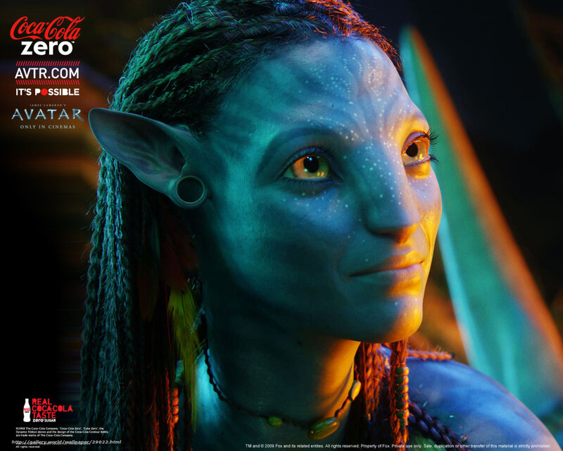 Blue-skinned Avatar Woman — Blue, Dramatic, 3d Render, Earring