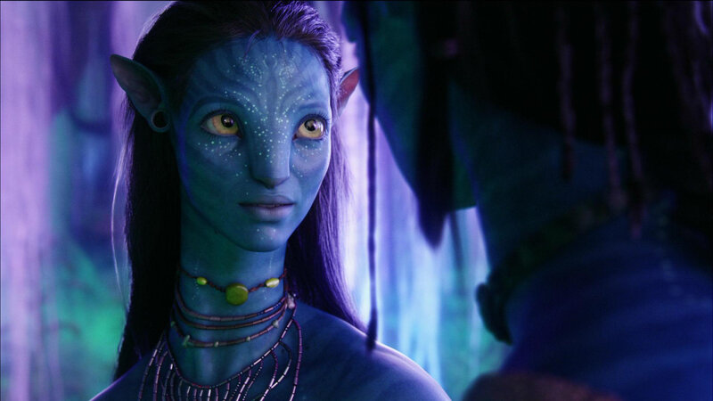 Blue-skinned Avatar Woman — Blue, Mysterious, Night, 3d Render